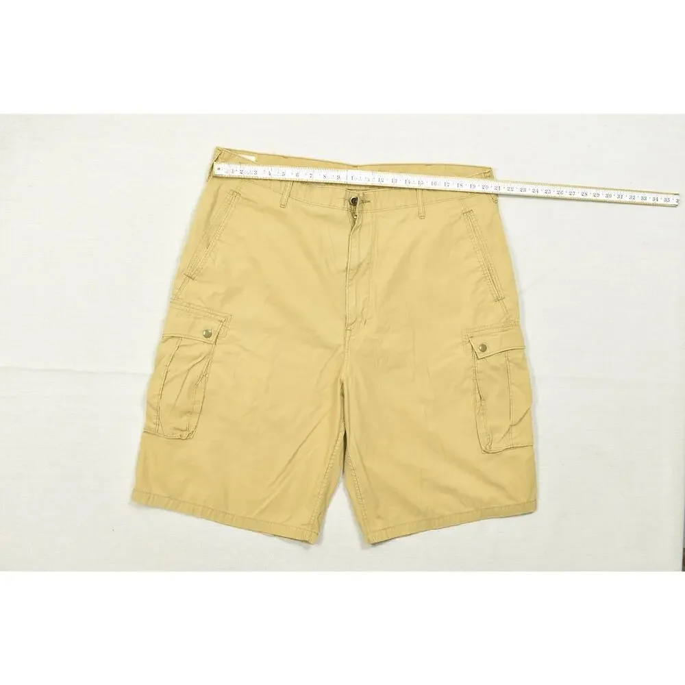 Levi's Men's Cargo Shorts Size W42 Tan Khaki Cotton Blend Casual Outdoor Multi-P
